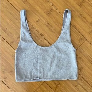 New Free People stretchy sparkly crop top